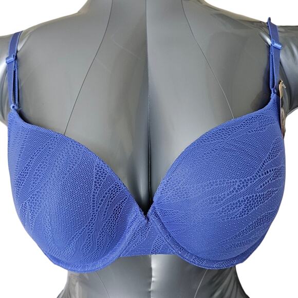 Sweet Nothings by Maidenform Push-Up T-Shirt Bra - Blue, 36C, Convertible Underw - Picture 1 of 5